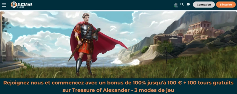 Alexander Casino Page principale